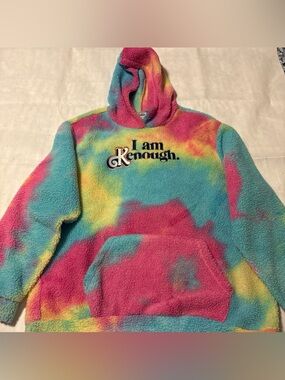 I Am Enough Tie-Dye Sherpa Hoodie - Multicolor Mattel